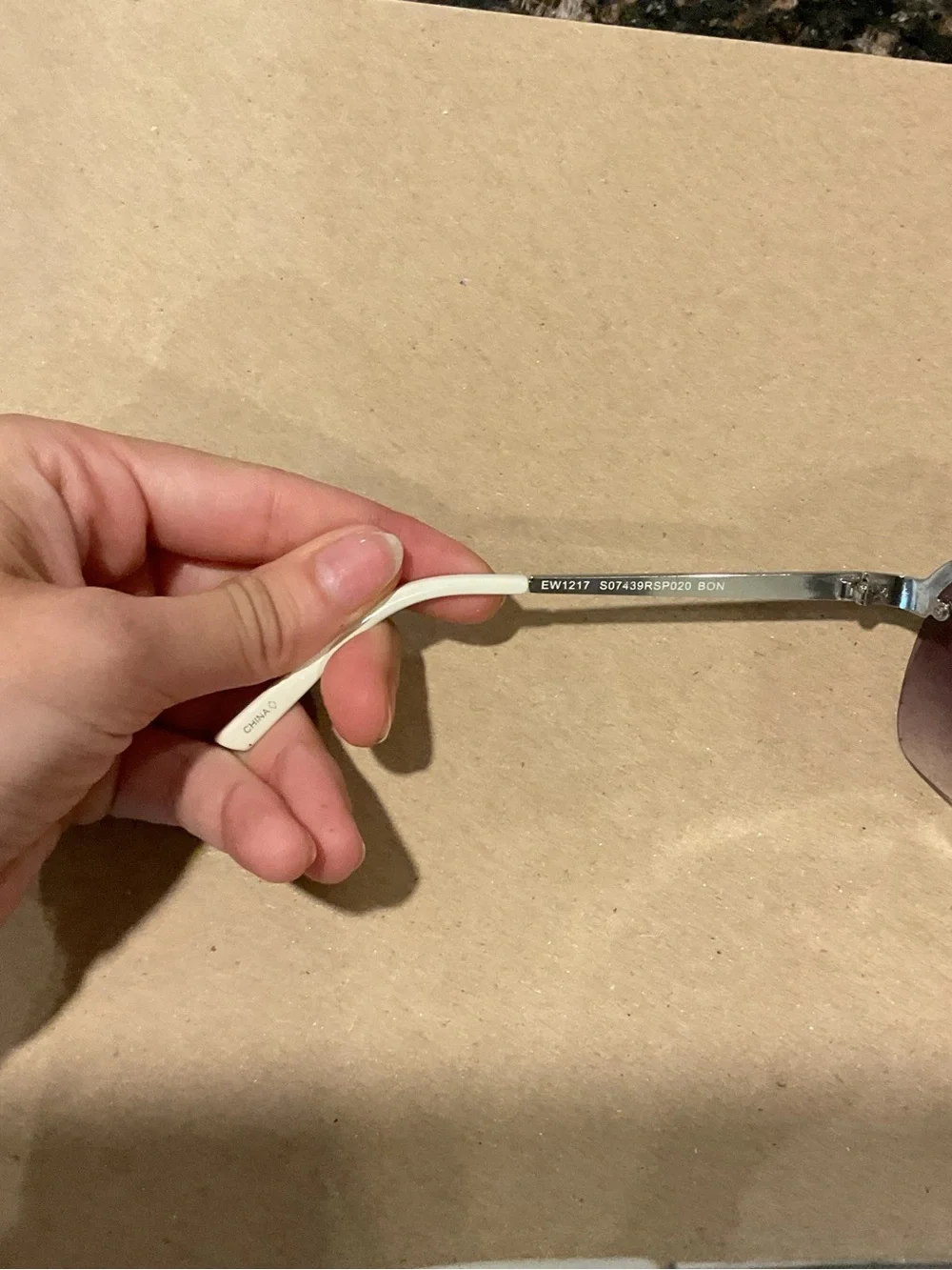 Y2K white and silver frame sunglasses